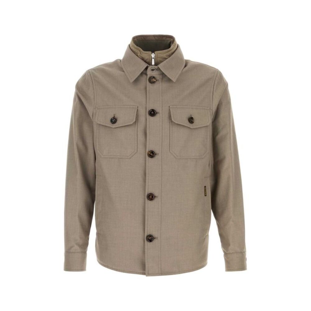 Moorer Men Dove Grey Jacquard Dulac Jacket